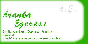 aranka egeresi business card